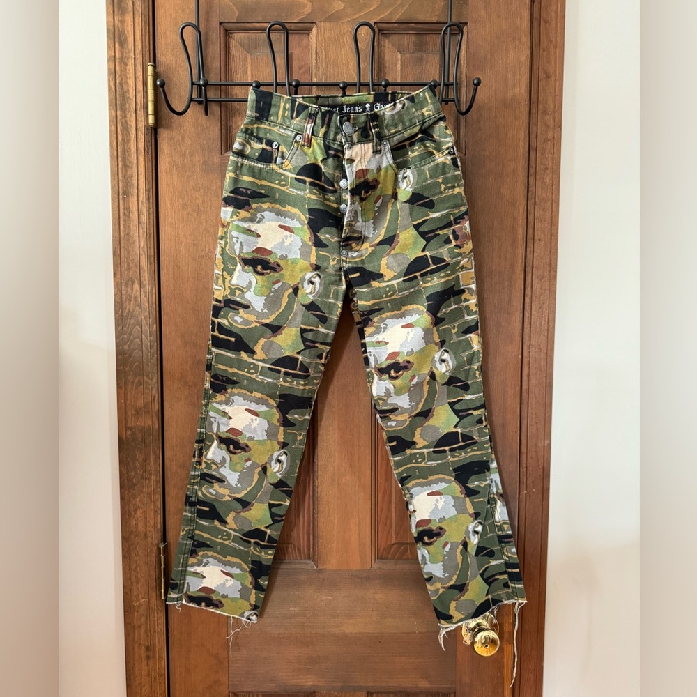 Jean Paul Gaultier Camo Face Jeans Rare